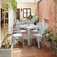 thumbnail image 6 of Inval Baru Resin Outdoor Dining Armchair - Set of 6, Gray, 6 of 15