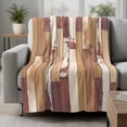 thumbnail image 2 of Brown Beige Blanket Soft Cozy Warm Throw Blanket for Couch, Plush Fuzzy Flannel Fleece Blankets for Sofa, Vintage Farmhouse Shabby Wooden Grain Bed Blankets Lightweight Gifts for Women, 50"x60", 2 of 9