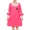 Bright Pink, variant on Sunny Fashion Girls Dress Lace Trim Bell Sleeve Cherry Applique Pearl A-Line Casual 3 Years