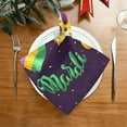 thumbnail image 2 of Dreamtimes Mardi Gras Cloth Napkins Set of 4, Oversized Washable Reusable Polyester Dinner Table Napkins for Family, Restaurant, Party Decor, 20 x 20 Inch, 2 of 7