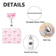 thumbnail image 6 of Pink Bow Coquette Gifts Set Includes Horizontal ID Badge Holder and Retractable Badge Reel with Alligator Clip Funny Name Tag Card Holder for Worker Doctor Nurse Teacher Office Accessories, 6 of 8