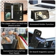 thumbnail image 7 of Asuwish Phone Case for Google Pixel 7 Pro 5G Zipper Wallet Detachable Cell Cover with Tempered Glass Screen Protector Crossbody Lanyard Strap Bling Glitter Flip Card Holder Slot Pixel7Pro 7XL Black, 7 of 7
