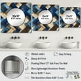 thumbnail image 4 of Designart "Striped Symmetry In Beige And Blue" 0 Square Mirror For Wall Decor - Large Blue Square Mirror Printed Wall Decor - Modern Square Living Room Mirror, 4 of 5