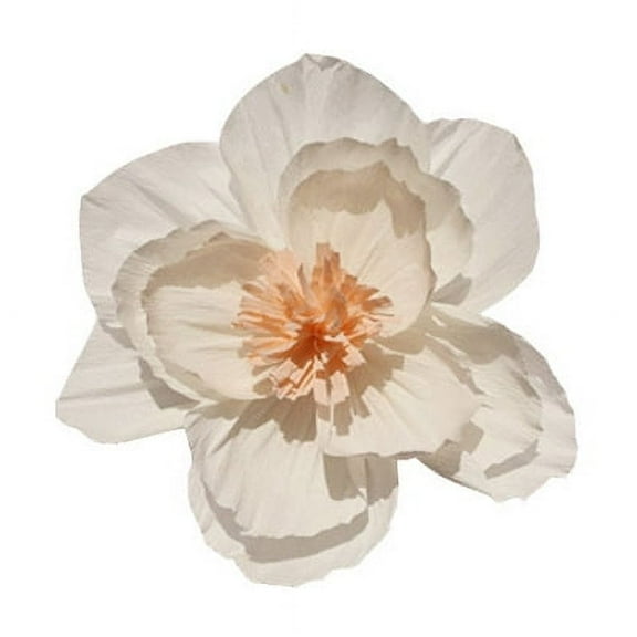 Nvzi 6Pcs 10in Crepe Paper Flowers Decoration for Wall, Flowers for Wedding Decor,Flower Backdrop Decor,Baby Shower,Birthday Party,Photo Backdrop,Archway Decor, Nursery Wall Decor，White