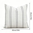 thumbnail image 2 of Striped Decorative Throw Pillow Covers 18x18 Inch for Living Room Couch Bed Sofa, Farmhouse Boho Home Decor,Patchwork Textured Square Cushion Case, 2 of 6