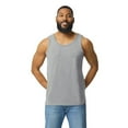 thumbnail image 4 of Gildan Heavy Cotton Tank Top for Men, Men's Undershirt, Sport Grey, Pack of 6, S, 4 of 5