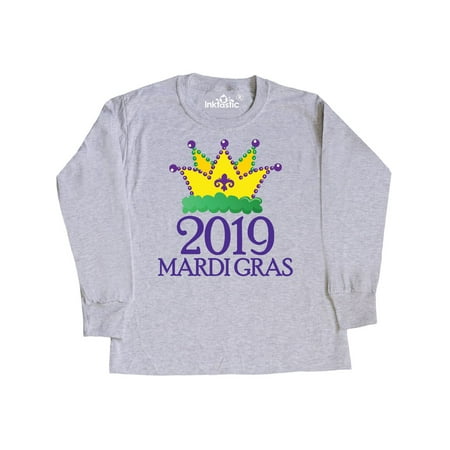 2019 Mardi Gras Holiday Crown Youth Long Sleeve