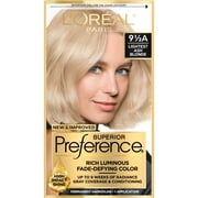 L'Oreal Paris Superior Preference Fade-Defying Permanent Hair Color, 9.5A Lightest Ash Blonde, 1 kit