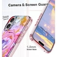 thumbnail image 5 of CASEFIV for iPhone 16 Plus Case,with Magnetic Invisible Ring Stand [Compatible with MagSafe],Full Body Rugged Slim Women Men Girl Shockproof Marble Pattern Design Case,Rose Gold, 5 of 8
