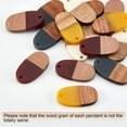 thumbnail image 4 of 1Box 16Pcs Oval Resin Walnut Wood Pendants Dangle Earring Making Kit Resin Walnut Charms With Brass Earring Hooks Jump Rings Wood Statement Wood Earring Accessories for Jewelry Making, 4 of 6
