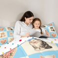 thumbnail image 4 of Homewish Blue Pet Cat Plaid Twin Comforter Sets,Lovely Floral Bedding Set,Polkadot Reversible,2pcs,1 Comforter and 1 Pillowcase, 4 of 7