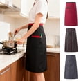 thumbnail image 2 of Hioecau Waist Apron Adjustable Chef Work Apron with Pocket Breathable Kitchen Half Apron for Restaurant And Cafe, 2 of 8