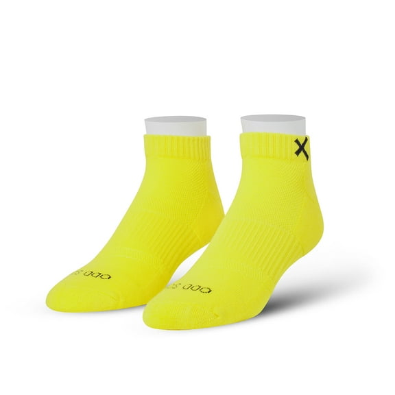 Odd Sox Basix – Large Unisex Ankle Socks – Yellow – Soft Breathable Cushion, Everyday Comfort Cotton