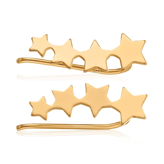 Mystigrey Polaris 4 Stars 18K Gold Plated Climber Earrings for Women