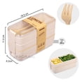 thumbnail image 2 of Toppers Lunch Box Blanco, Tupper 3 Pisos, Lonchera Térmica 900 Ml Magma Life MG214, 2 of 6