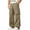 Khaki, variant on Men's Wide Leg Cargo Pants Loose Fit Straight Leg Drawstring Trousers Streetwear Parachute Pants with Pockets