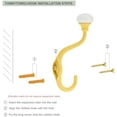 Coat Hooks - 5 Pack Yellow Towel Hooks Robe Hooks Decorative Wall Hooks ...