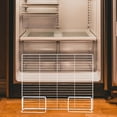 thumbnail image 4 of OULII White Metal Freezer Shelf Divider Refrigerator Organizer for Food Storage, 4 of 8