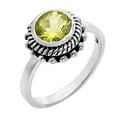 thumbnail image 6 of Natural Lemon Quartz 925 Sterling Silver Ring size 7-9 Jewelry R-1245 DGR1111_D_7 R-1245, 6 of 7