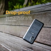AGM H MAX Rugged Smartphone, 10000mAh 4G LTE Rugged Phone, Android 14, 6.56 400Nits HD 90Hz Display, Unisoc T606, Waterproof&Drop-proof&Dustproof, 4GB 128GB