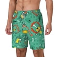 thumbnail image 2 of Gaeub Funny Animals in Jungle Mens Swim Trunks Stretch Beach Shorts Quick Dry for Men Swim Shorts Swimwear with Pockets- Small, 2 of 9