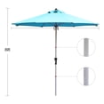 thumbnail image 2 of Gymax 9Ft Patio Outdoor Umbrella Market Table Umbrella w/ Crank 8 Ribs Turquoise, 2 of 8