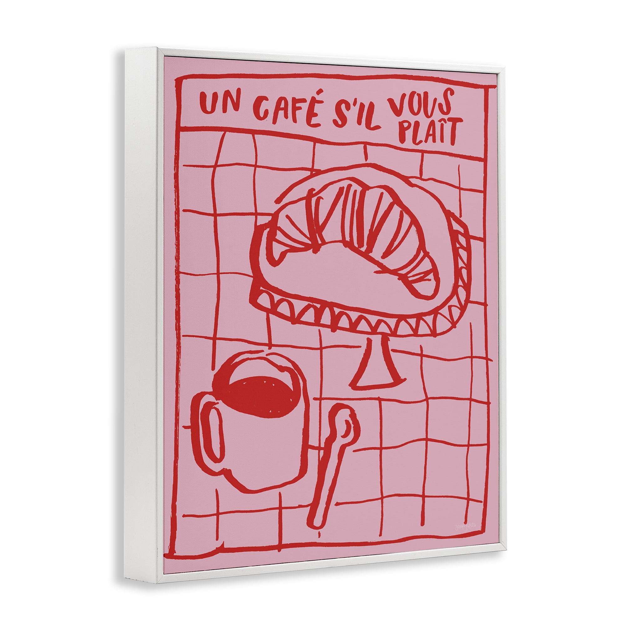 Stupell Industries Cafe Brunch Doodles White Framed Giclee Art, design by Jenaya Jackson