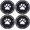 Black & White, variant on 2PCS Bling Car Cup Holder Coaster, Universal Dog/Cat Paw Auto Non-Slip Crystal Rhinestone Cup Holder Coaster, 2.75In Universal Non-Slip Recessed Car Interior Accessories (Black & White)