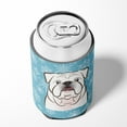 thumbnail image 4 of Caroline's Treasures BB1654CC Snowflake White English Bulldog  Can or Bottle Hugger, Can Hugger, multicolor, 4 of 5