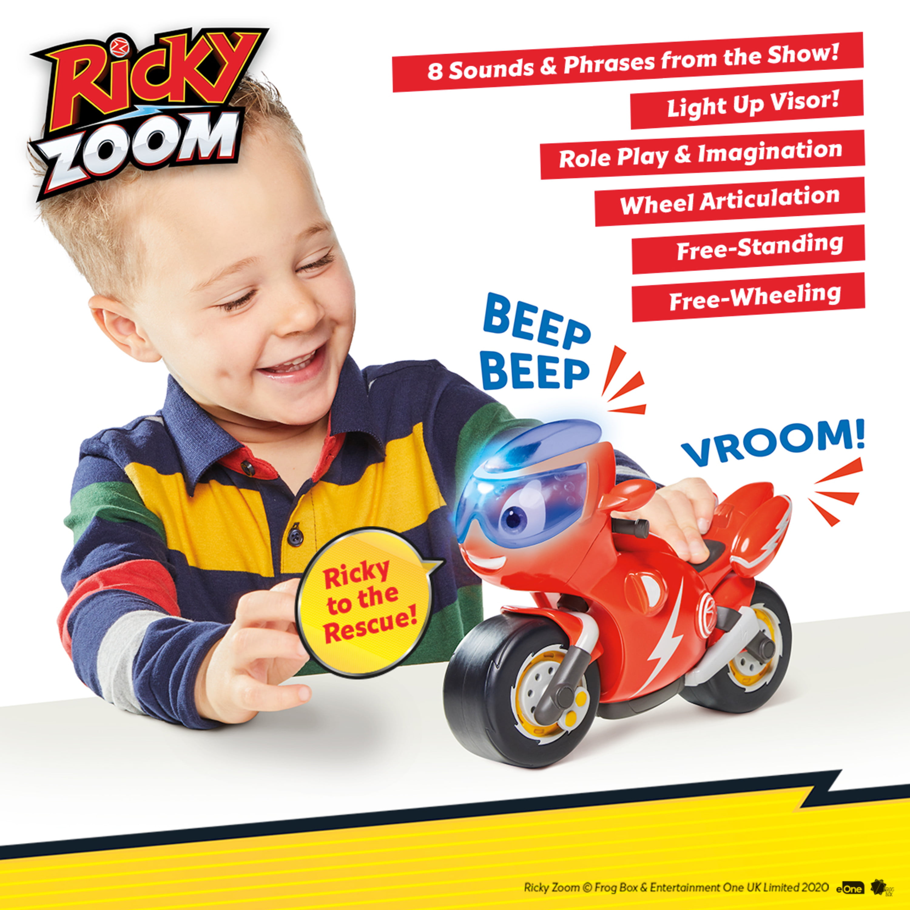 Details about   Ricky Zoom Lights & Sounds Ricky Motorcycle Toy TOMY New