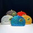 thumbnail image 3 of Handheld Women's Evening Clutch Bags Seashell Peacock Beaded Bag Banquet bag Handbags Bridal Wedding Purses,Black, 3 of 10