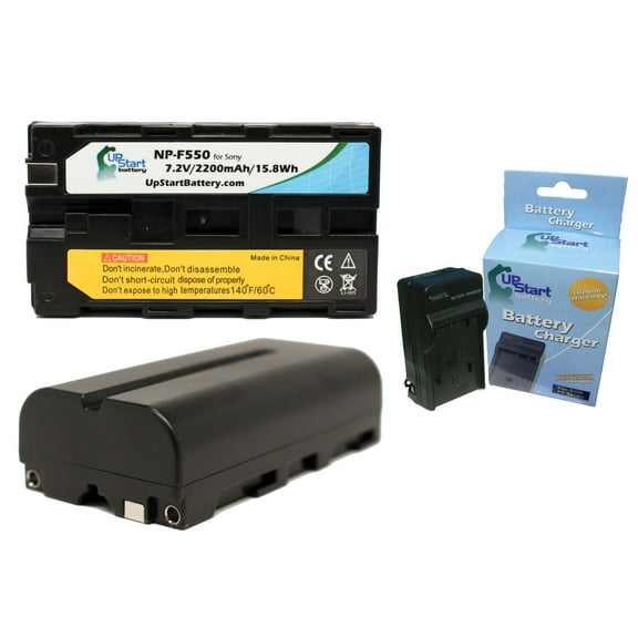2x Pack - Sony NP-F750 Battery   Charger - Replacement for Sony NP-F550 Digital Camera Battery and Charger (2200mAh, 7.2V, Lithium-Ion)