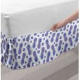 thumbnail image 2 of Tropical Bed Skirt, Pineapples on a Hibiscus and Dots Background Flourishing Hawaiian Summer, Elastic Bedskirt Dust Ruffle Wrap Around for Bedding Decor, 4 Sizes, Lavender and Purple, by Ambesonne, 2 of 2