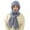 Blue, variant on Women's Winter Knitted Hooded Scarf and Hat Integrated Set for Ear Windproof Cold Weather Accessory Red,One Size