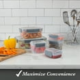 thumbnail image 4 of Kitchen Details 12 Piece 2.25 L Plastic Airtight Food Storage Container Set, Grey, 4 of 16