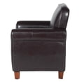 thumbnail image 4 of HomePop Youth Wing Back Chair, Dark Brown Faux Leather, 4 of 10
