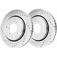 thumbnail image 5 of Detroit Axle - 13.78" inch Front Drilled and Slotted Disc Brake Rotors for 2010-2014 Ford F-150 Lobo [7 Lugs], 5 of 7
