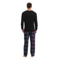 thumbnail image 4 of GLOBAL Men's Flannel Pajama Sets 100% Cotton Knit Top Flannel Pants Sleepwear Long-Sleeve Top & Bottom, Size S-3XL, 4 of 5