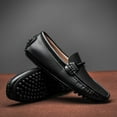thumbnail image 4 of Big Size Men's Casual Retro Loafers Slip On Leather Shoes Lightweight Driving Shoes Moccasins Classic Penny Loafer Flats Boat Shoes, 4 of 10