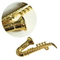 thumbnail image 2 of SHISUYAN Musical Instrument Decor Mini Instrument Toy for Home Kid Bedroom (Golden, Saxophone Pattern), 2 of 8