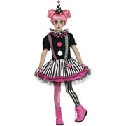 Fun World Inc. Pinkie The Clown Halloween Fantasy Costume Female, Child 4-10, Pink