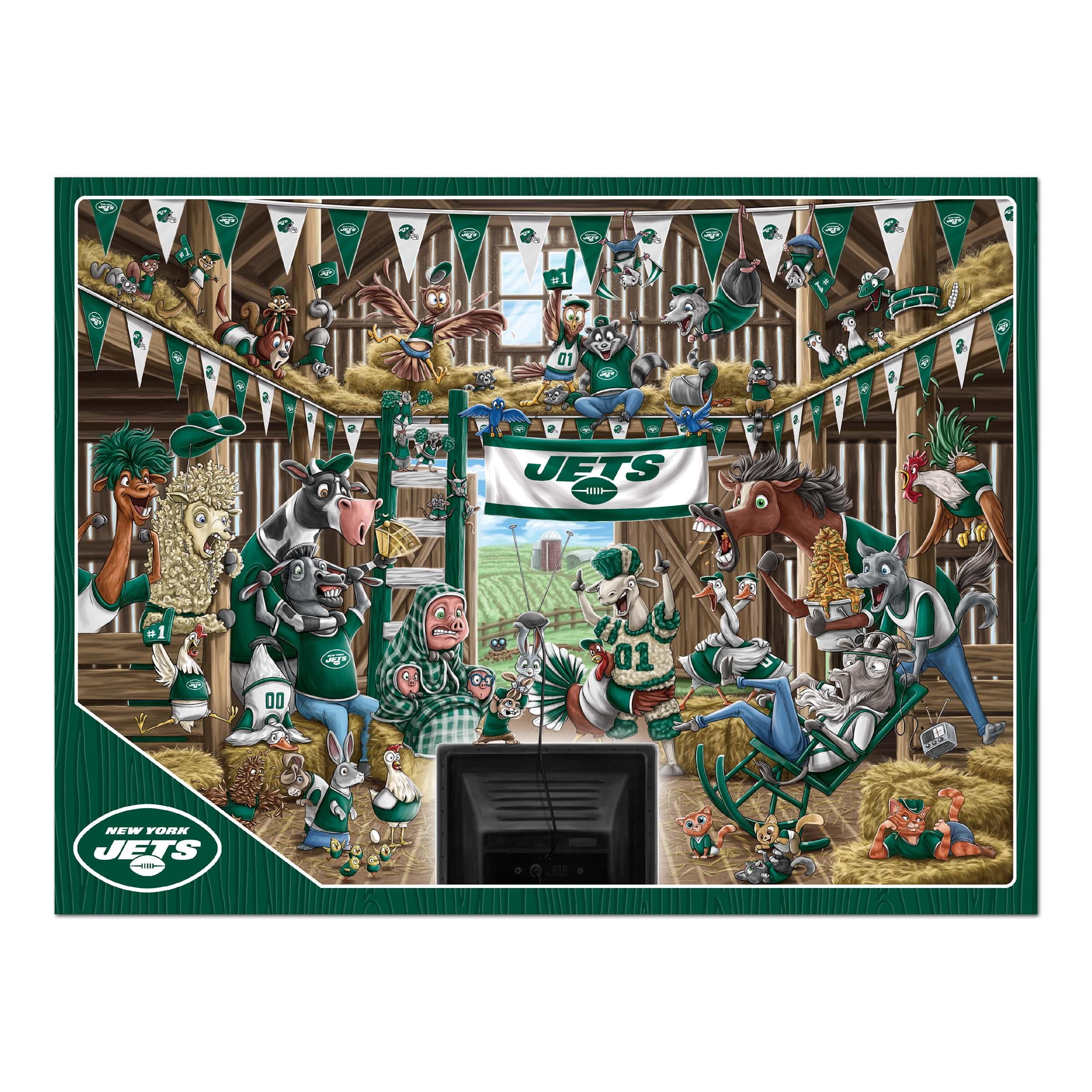 YouTheFan NFL New York Jets Barnyard Fans Puzzle - 500 Piece