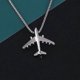 thumbnail image 1 of Classic niche design trendy men s and women s airplane necklace simple hip-hop nightclub dance cute airplane pendant gift, 1 of 5