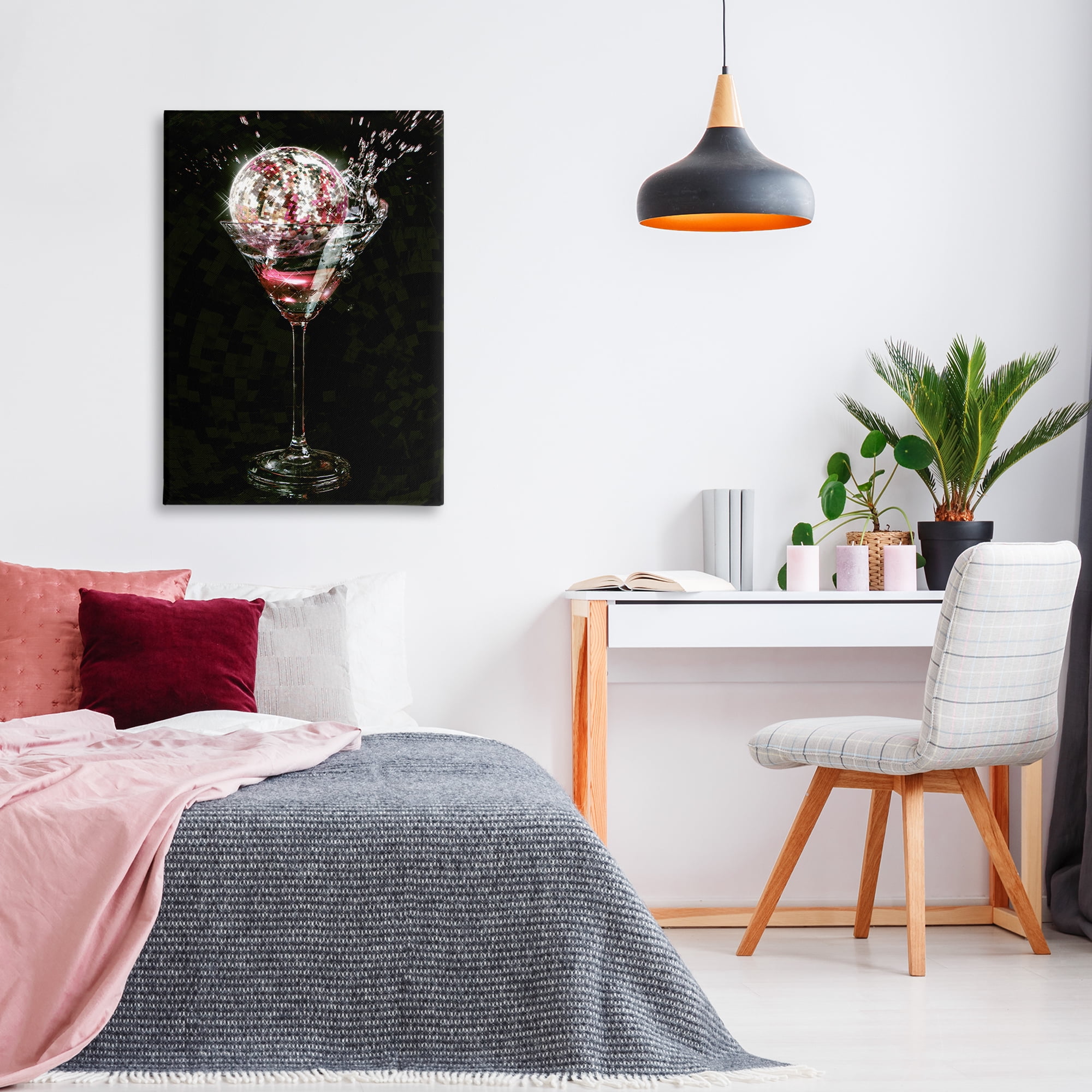Stupell Industries Disco & Cocktail Splash Food & Beverage Painting Gallery Wrapped Canvas Art Print Wall Art, 24 x 36