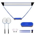 thumbnail image 1 of Portable Badminton Net Set with Storage Base, Folding Volleyball Badminton Net with 2 Badminton Rackets 2 Shuttlecocks Griptape 10x5 ft Net, Easy Setup for Beach Backyard Combo Set, 1 of 6