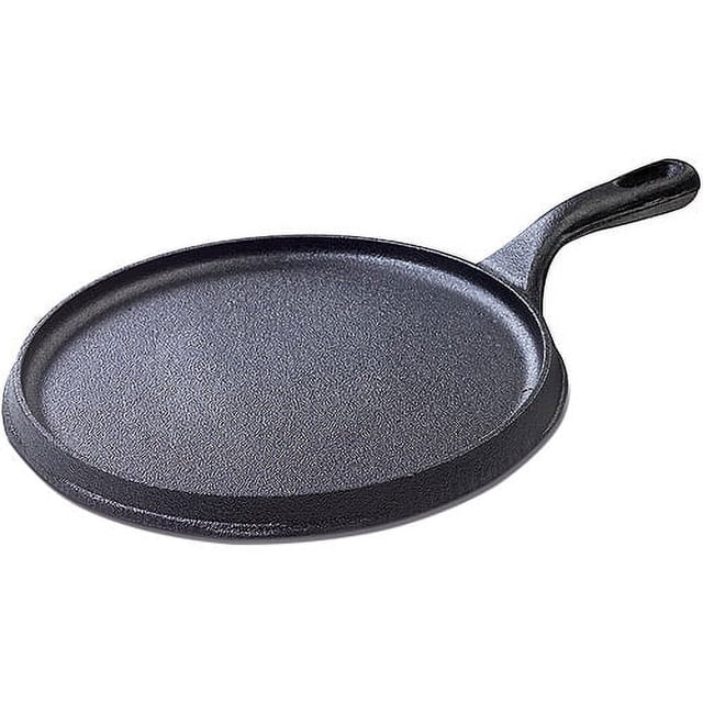 Comal redondo de hierro fundido pre-sazonado Imusa de 9.5 pulgadas, plancha/parrilla con asa