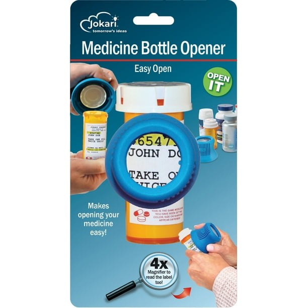 Jokari Easy Open Prescription Medicine Bottle Opener and Built In