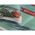 thumbnail image 4 of Ambesonne Christmas Quilted Coverlet 3 Pcs, Santa in Classic Car, King Size, Teal Red, 4 of 5
