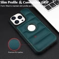 thumbnail image 6 of Logo Visible Compatible with iPhone 12 Pro Max Case, Elegant Vintage Vegan PU Leather Ultra Slim Business Shockproof Protective Anti-fall Thin Fit Phone Case Cover for iPhone 12 Pro Max, Green, 6 of 6