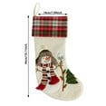 thumbnail image 3 of Christmas Stockings Set - Classic Red White 18 Inch Stockings with Snowflake Deer Design for Fireplace Mantle Family Holiday Decor, 3 of 5